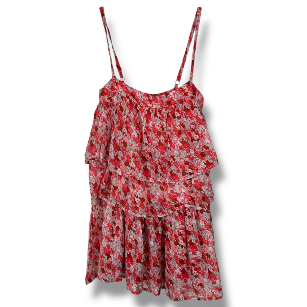 Free People One Smocked Sleeveless Talia Tunic Dress in Pink Combo size Small - Picture 3 of 6
